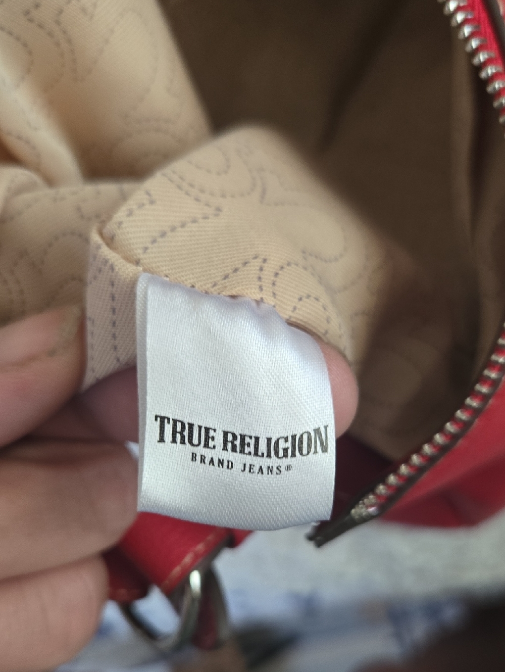 True Religion Red Shoulder Bag with Silver Hardware NWOT - Picture 6 of 8